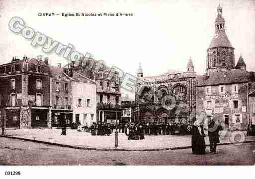 Ville de CIVRAY, carte postale ancienne