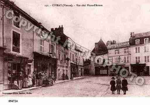 Ville de CIVRAY, carte postale ancienne