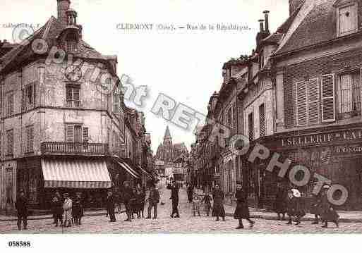 Ville de CLERMONT, carte postale ancienne