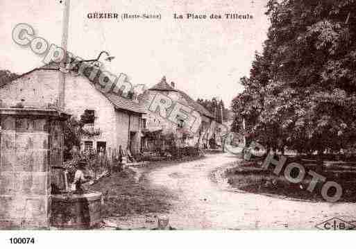 Ville de GEZIERLEFONTELENAY, carte postale ancienne