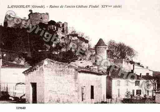 Ville de LANGOIRAN, carte postale ancienne