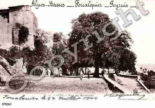 Ville de LURS, carte postale ancienne