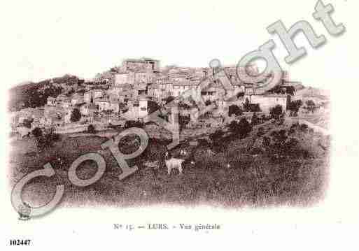 Ville de LURS, carte postale ancienne