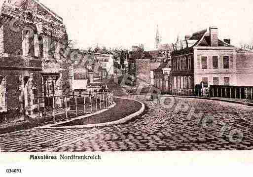 Ville de MASNIERES, carte postale ancienne