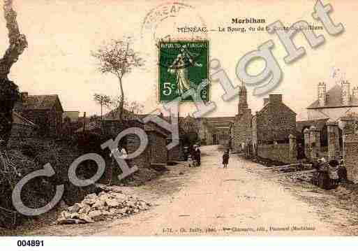 Ville de MENEAC, carte postale ancienne