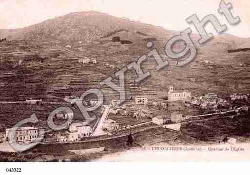 Ville de OLLIERESSUREYRIEUX(LES), carte postale ancienne