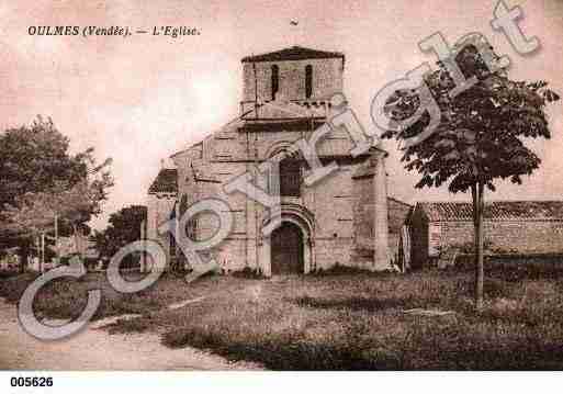 Ville de OULMES, carte postale ancienne