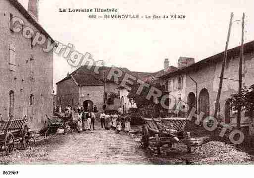 Ville de REMENOVILLE, carte postale ancienne