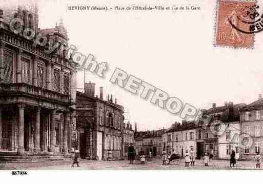Ville de REVIGNYSURORNAIN, carte postale ancienne