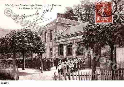 Ville de SAINTLEGERDUBOURGDENIS, carte postale ancienne