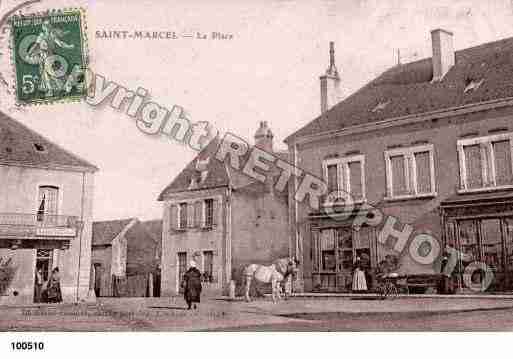 Ville de SAINTMARCEL, carte postale ancienne