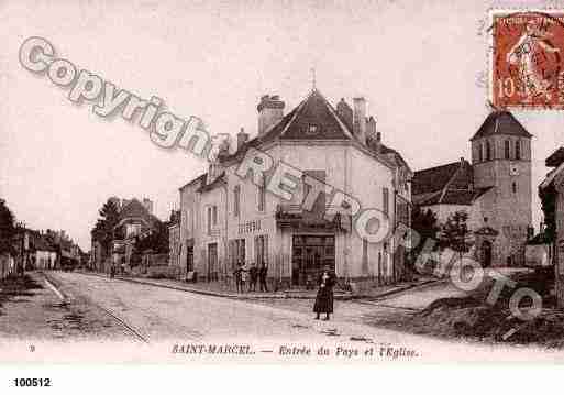 Ville de SAINTMARCEL, carte postale ancienne