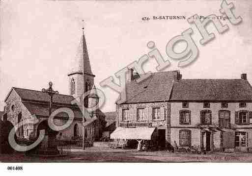 Ville de SAINTSATURNIN, carte postale ancienne