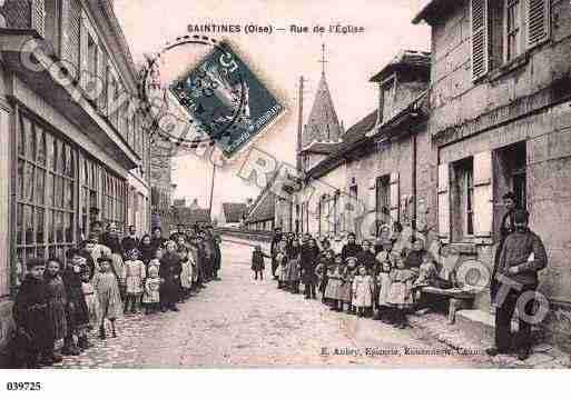 Ville de SAINTINES, carte postale ancienne