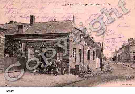 Ville de SISSY, carte postale ancienne