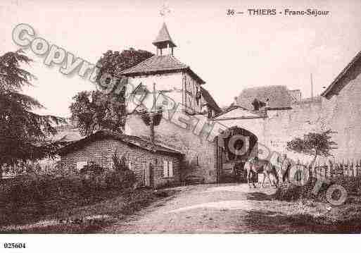 Ville de THIERS, carte postale ancienne