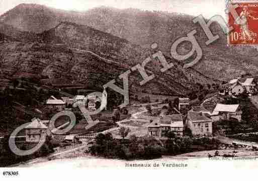 Ville de VERDACHES, carte postale ancienne