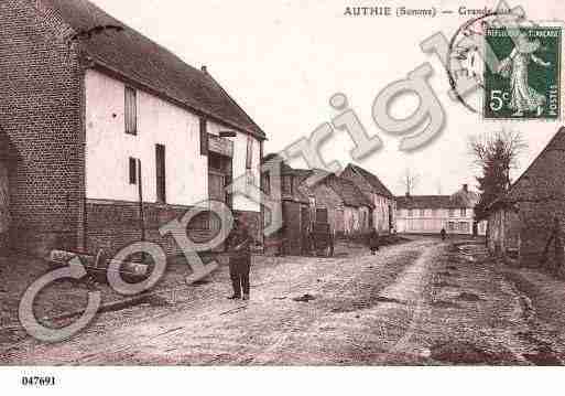 Ville de AUTHIE, carte postale ancienne