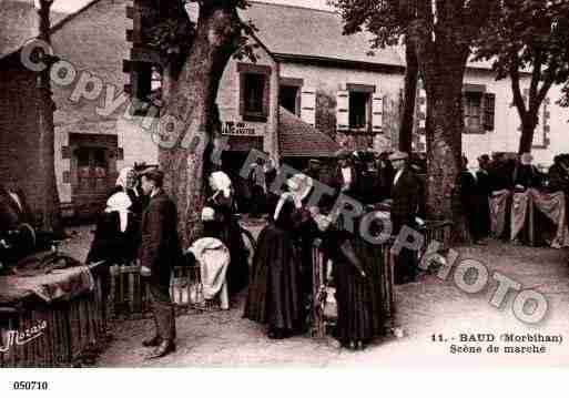 Ville de BAUD, carte postale ancienne