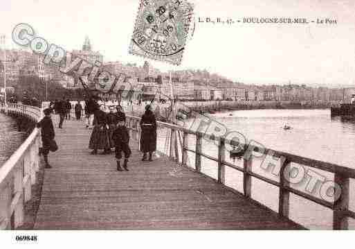 Ville de BOULOGNESURMER, carte postale ancienne