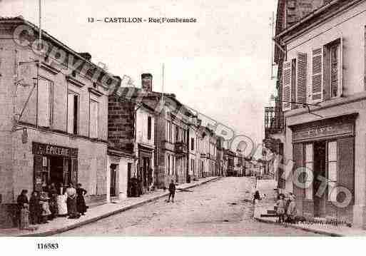 Ville de CASTILLONLABATAILLE, carte postale ancienne