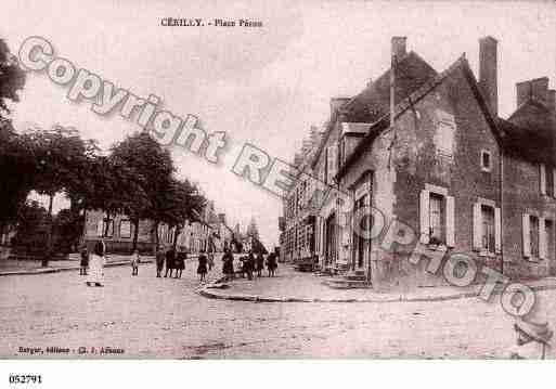 Ville de CERILLY, carte postale ancienne