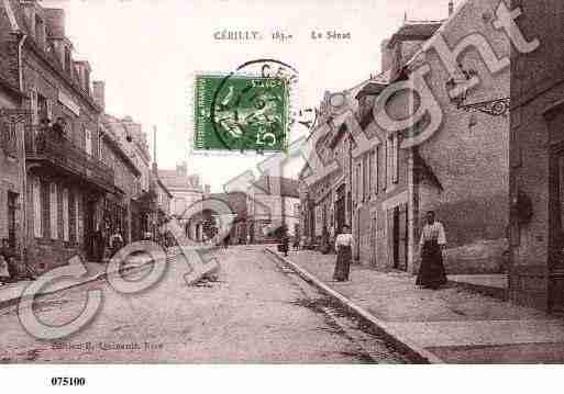 Ville de CERILLY, carte postale ancienne