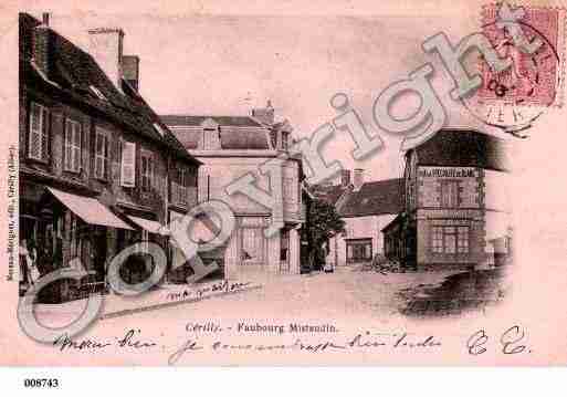 Ville de CERILLY, carte postale ancienne