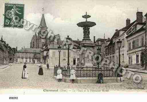 Ville de CLERMONT, carte postale ancienne