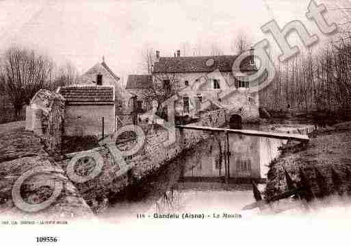 Ville de GANDELU, carte postale ancienne