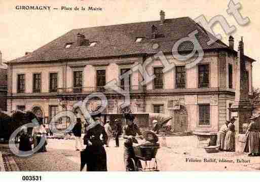 Ville de GIROMAGNY, carte postale ancienne