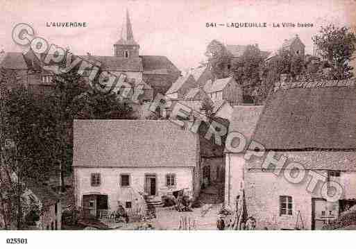 Ville de LAQUEUILLE, carte postale ancienne