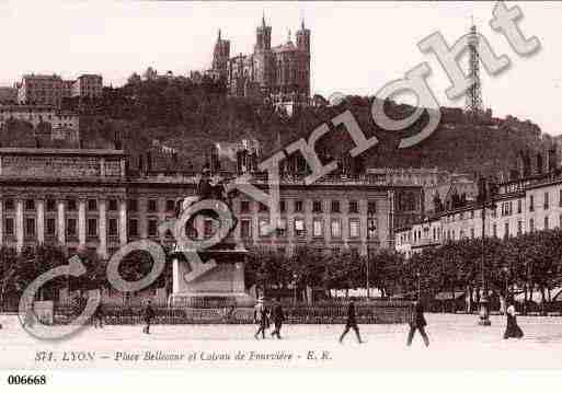 Ville de LYON, carte postale ancienne