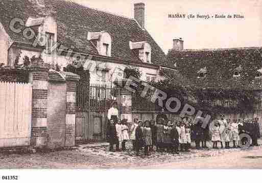 Ville de MASSAY, carte postale ancienne