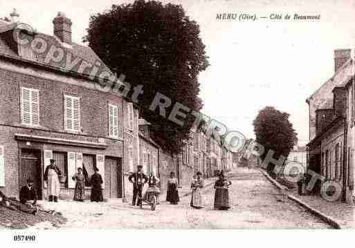 Ville de MERU, carte postale ancienne