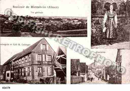 Ville de MIETESHEIM, carte postale ancienne