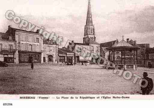 Ville de MIREBEAU, carte postale ancienne