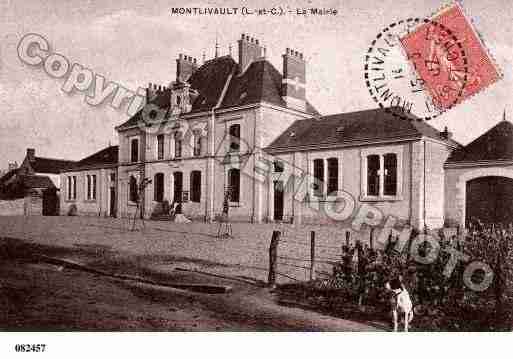 Ville de MONTIVAULT, carte postale ancienne