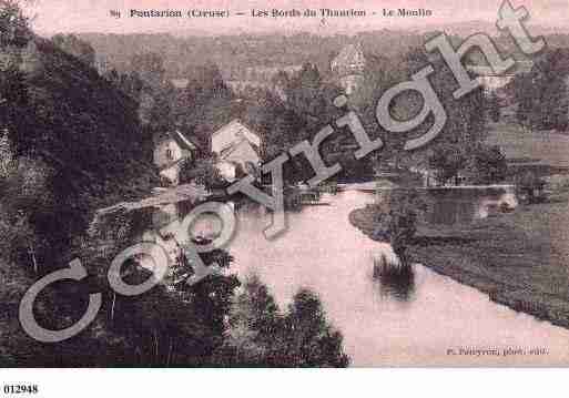 Ville de PONTARION, carte postale ancienne