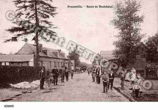 Ville de PREUSEVILLE, carte postale ancienne