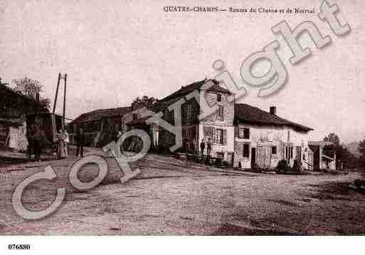 Ville de QUATRECHAMPS, carte postale ancienne