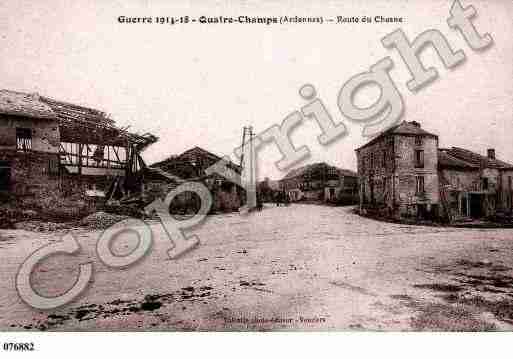 Ville de QUATRECHAMPS, carte postale ancienne