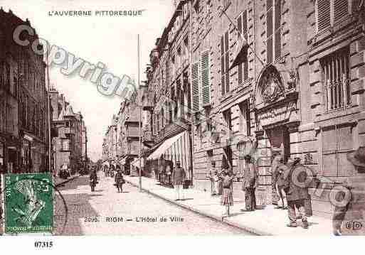 Ville de RIOM, carte postale ancienne