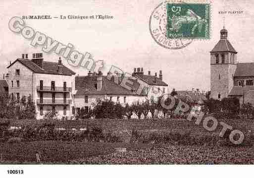 Ville de SAINTMARCEL, carte postale ancienne