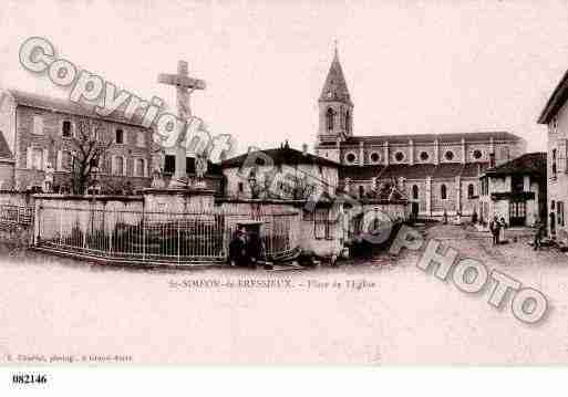 Ville de SAINTSIMEONDEBRESSIEUX, carte postale ancienne