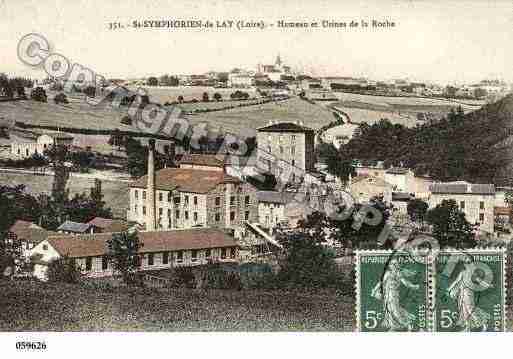 Ville de SAINTSYMPHORIENDELAY, carte postale ancienne