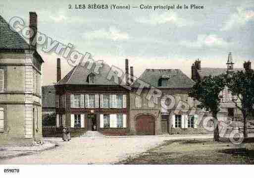 Ville de SIEGES(LES), carte postale ancienne