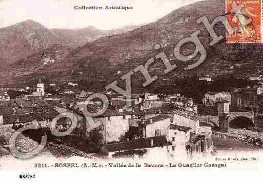 Ville de SOSPEL, carte postale ancienne