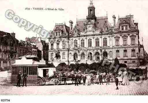 Ville de VANNES, carte postale ancienne