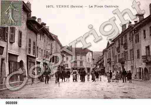 Ville de YENNE, carte postale ancienne